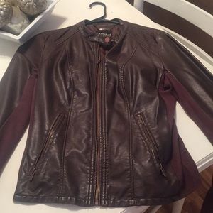 Express Brown pleather jacket